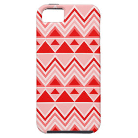 Aztec Andes Tribal Mountains Triangles Chevron Red iPhone 5 Cover