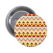 Aztec Andes Tribal Mountains Triangles Chevrons Button