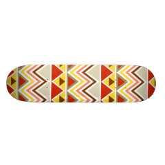 Aztec Andes Tribal Mountains Triangles Chevrons Skate Deck