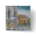 Aztec artisans dyeing feathers button
