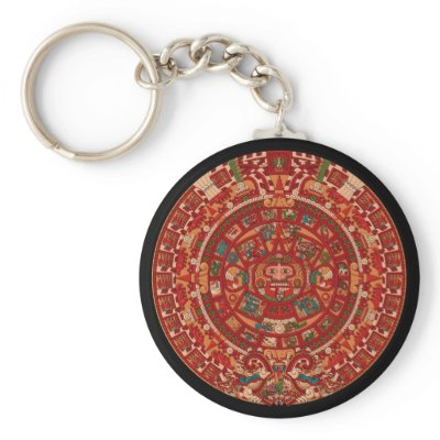 Aztec Calendar 2012 Keychain by Surreality