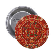 Aztec Calendar 2012 Pinback Buttons