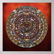 Aztec Calendar Poster