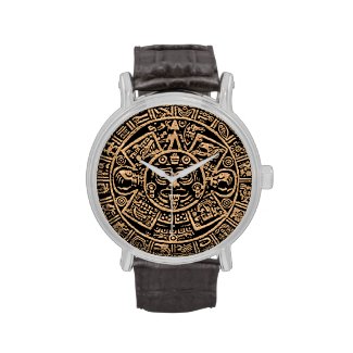 Aztec calendar watch