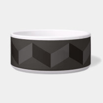 Aztec Chevron dark Pattern zigzag stripes pet bowl