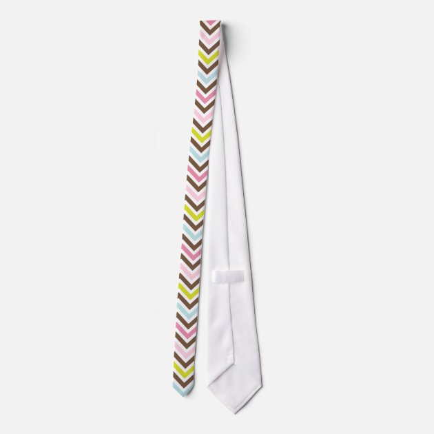 Aztec Colors - Chic Chevron Zigzag Pattern Tie-2