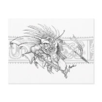 Aztec Eagle Warrior Postcard