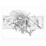Aztec Eagle Warrior Postcard