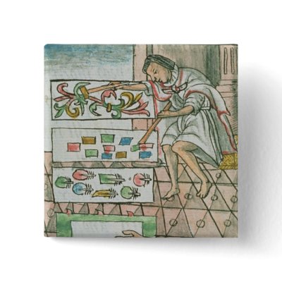 Aztec feather artisan pinback buttons by bridgemanart