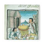 Aztec feather artisans at work magnets