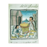 Aztec feather artisans at work postcards