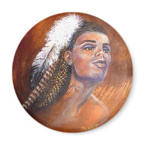 Aztec Goddess Magnet by dancingwithwalls Aztec Goddess Magnet