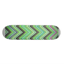 Aztec Green Purple Black Chevron Girly Pattern Skateboard Decks