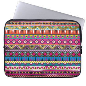 Aztec inspired pattern laptop sleeve
