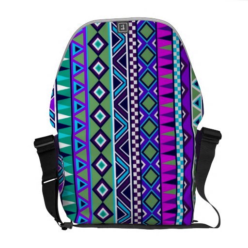 Aztec inspired pattern messenger bags | Zazzle