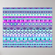 Aztec inspired pattern poster