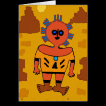 Aztec Man Abstract cards