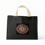 Aztec Mandala Black Red Tote Bag