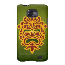 Aztec Mask Design – red and green Samsung Galaxy S Cover