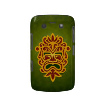 Aztec Mask Design – red and green Blackberry Bold Cases