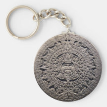 Aztec MAYAN CALENDAR Stone - December 21, 2012 Keychain