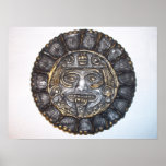 Aztec/Mayan Face in the Sun poster