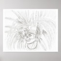 aztec/ mayan skull warrior posters