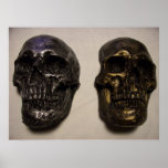 Aztec/Mayan skulls Poster