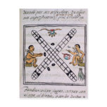 Aztec men gambling Patoli Postcard