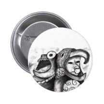 Aztec Monster Pinback Buttons
