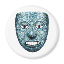 Aztec Mosaic Mask Fridge Magnet