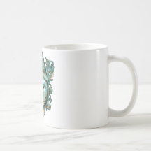 Aztec Mosaic Quetzalcoatl Mask Coffee Mug