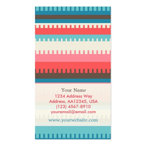 Aztec Pattern Business Card (back side)
