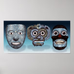 Aztec saic Masks Poster