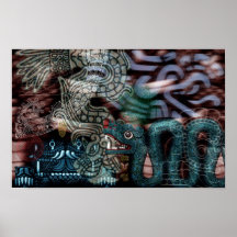 Aztec Serpents Poster