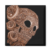 magnet, artsprojekt, miscellaneous, static magnet, bugle call, solenoid, drumbeat, nahuatl, paramagnet, electromagnet, permanent magnet, magnetic needle, bar magnet, field magnet, device, bone, Magnet with custom graphic design