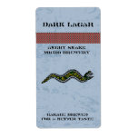 Aztec Snake Home Made Beer Labels