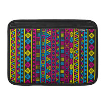 Aztec Style Repeat Pattern - CMY & Black Sleeve For MacBook Air