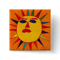 Aztec Sun buttons by MedinaA42 Aztec Sun buttons