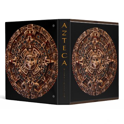 AZTEC Sun Calendar Art Binder by RavenSpiritPrints
