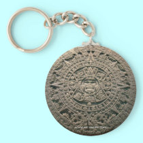Aztec "Sun calendar," Mexico City keychains