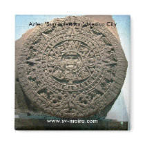 Aztec "Sun calendar," Mexico City magnets by lshickzazzle Aztec "Sun calendar," Mexico City magnets