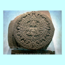 Aztec "Sun calendar," Mexico City posters