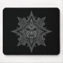 Aztec Sun Mask (black & grey) Mouse Pads