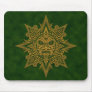 Aztec Sun Mask (green) Mouse Pads