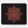 Aztec Sun Mask (red & black) Mouse Pads