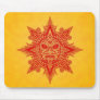 Aztec Sun Mask (red & yellow) Mouse Pad