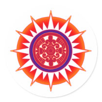 Aztec Sun stickers