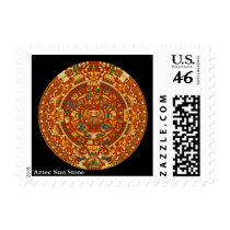 Aztec Sun Stone Stamp