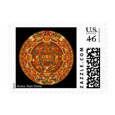Aztec Sun Stone Stamp by KRFulton